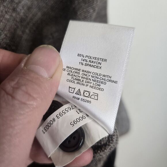 Express Shacket Men Small Shirt Jacket Button Up Plaid Gray Brown Lumberjack - Picture 7 of 9